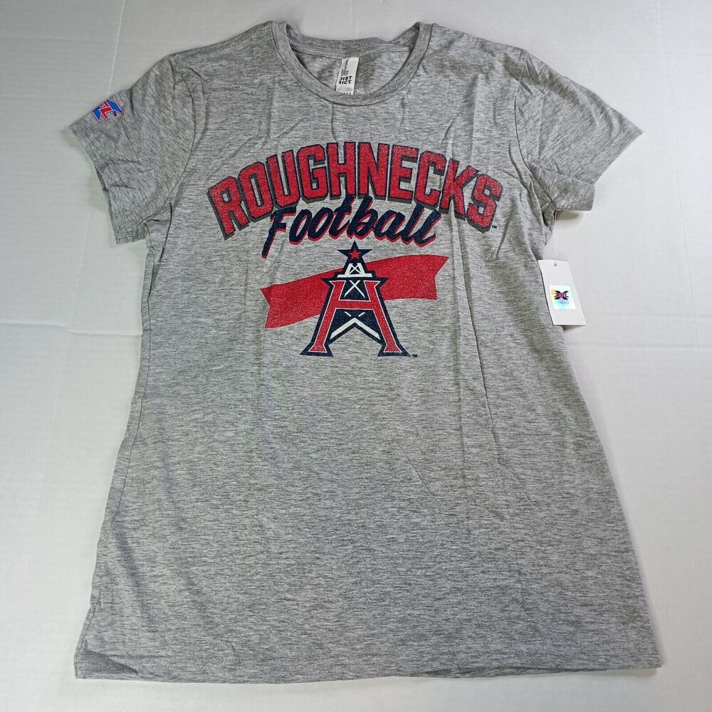 XFL Houston Roughnecks T-shirt Women’s L‎ Large Cotton Blend Short Sleeve